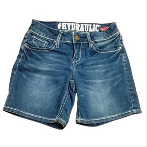 Hydraulic‎ Women's Shorts Size 3/4 Juniors Blue Denim Lola Curvy Stretch
